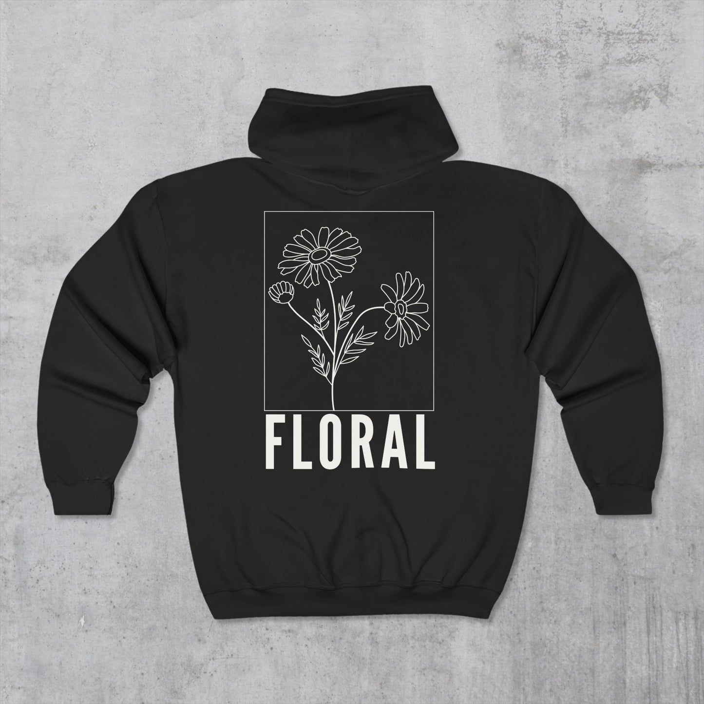 FLORAL | UNISEX ZIP-UP HOODIE